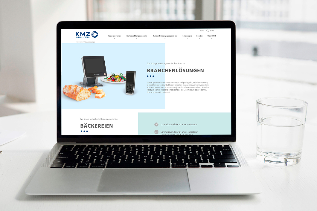 Webdesign für KMZ Kassensysteme